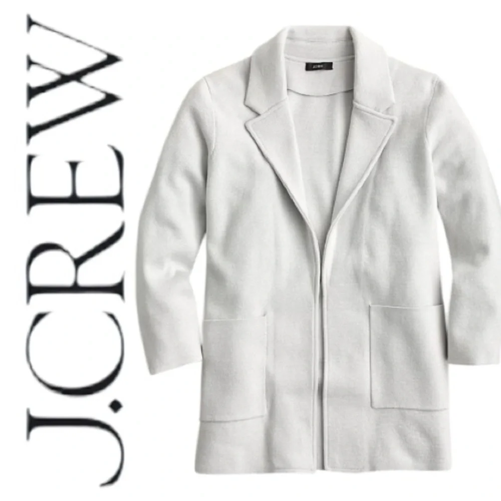 J. Crew Sophie open-front sweater-blazer • Size Medium • Dove Gray